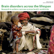 Section of cover of Nature supplement on brain disorders across the lifespan