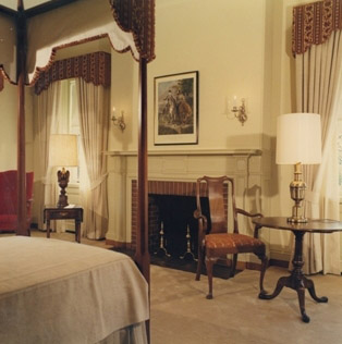 Historical photo of a Stone House bedroom