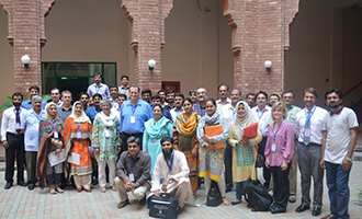 Group of trainers and Trainees from the biorisk management curricula in Pakistan