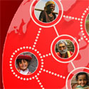 Portion of a graphic for a mental health meeting showing interconnected images of people of all ages