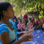 woman teaching a lesson to a group of women