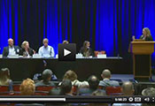 Screen capture of panel and moderator participating in Zika virus workshop