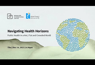 Screen capture of presentation slide for Navigating Health Horizons: Public Health in a Hot, Flat and Crowded World
