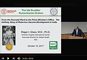 Screen capture of Roger Glass presenting Scudder oration