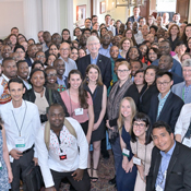 Dr. Francis Collins with Fellows at 2019 reception