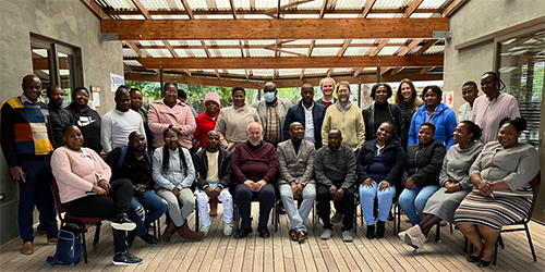 A group meeting with health workers from the Mpumalanga Province in South Africa