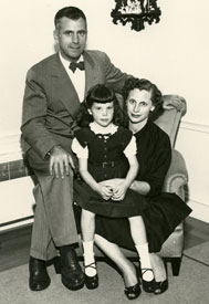 Portrait of the Fogarty family, including Cong John E. Fogarty, Luise Rohland Fogarty, and daughter Mary Fogarty McAndrew