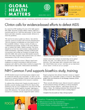 Cover of November/December 2011 issue of Global Health Matters