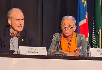 Dr. Peter Kilmarx (left) and Dr. Linda-Gail Bekker (right)