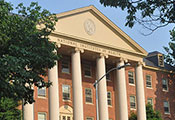 Entrance to building 1 on the main NIH campus in Bethesda, Maryland