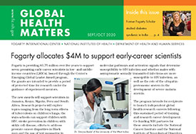 Part of the Global Health Matters newsletter cover for the September October 2020 issue.