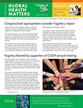 Cover of sample issue of Global Health Matters newsletter