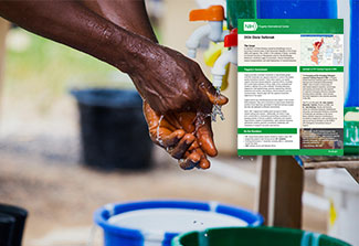 Handwashing with cover of 2026 Ebola factsheet cover overlayed