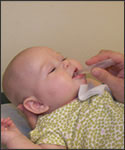 Photo: Baby receives oral vaccine