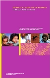 cover of Fogarty's strategic plan with photos of people and cells under a microscope on a purple background.