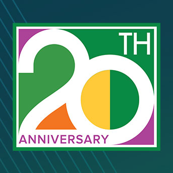 20th Anniversary Logo for Global Health Fellows & Scholars