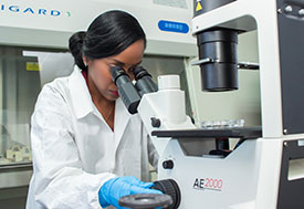 Simone Badal in the lab