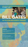 Barmes Lecture poster of Bill Gates