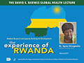 Barmes Lecture poster of Agnes Binagwaho