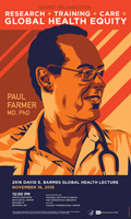 Barmes Lecture poster of Paul Farmer