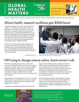 Cover of September October 2018 issue of Global Health Matters